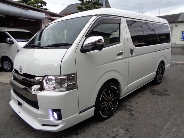 ハイエースバン スーパーＧＬ　ダークプライムＩＩ　禁煙１オーナー　アルパイン１１型ナビ　フルセグＴＶ　フロントサイドリアカメラ　ＤＶＤ再生　Ｂｌｕｅｔｏｏｔｈ　ＥＴＣ　１７インチＡＷ　ローダウン　モデリスタＦスポ　ヴァレンティテール　セーフティセンス（4枚目）