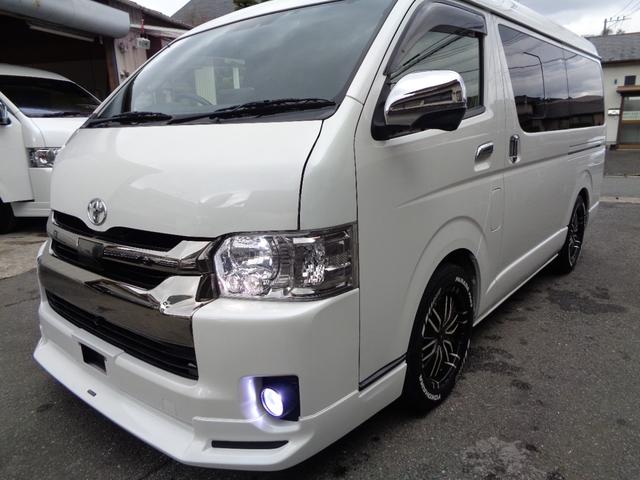 ハイエースバン スーパーＧＬ　ダークプライムＩＩ　禁煙１オーナー　アルパイン１１型ナビ　フルセグＴＶ　フロントサイドリアカメラ　ＤＶＤ再生　Ｂｌｕｅｔｏｏｔｈ　ＥＴＣ　１７インチＡＷ　ローダウン　モデリスタＦスポ　ヴァレンティテール　セーフティセンス（6枚目）
