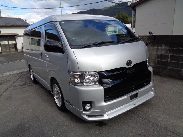 ハイエースバン ロングワイドスーパＧＬマルチロルトランスポタタイプＩ　禁煙１オーナー　両側電動ドア　プッシュスタート＆スマートキー　ＳＤナビフルセグ　ＤＶＤ再　Ｂｌｕｅｔｏｏｔｈ　Ｂカメラ　ＥＴＣ　玄武ローダウン　１７ＡＷ　モデリスタＦスポイラー　デジタルインナーミラー（3枚目）