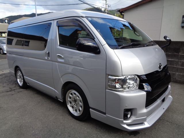 ハイエースバン ロングワイドスーパＧＬマルチロルトランスポタタイプＩ　禁煙１オーナー　両側電動ドア　プッシュスタート＆スマートキー　ＳＤナビフルセグ　ＤＶＤ再　Ｂｌｕｅｔｏｏｔｈ　Ｂカメラ　ＥＴＣ　玄武ローダウン　１７ＡＷ　モデリスタＦスポイラー　デジタルインナーミラー（5枚目）
