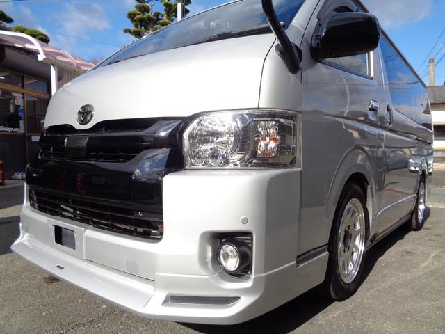 ハイエースバン ロングワイドスーパＧＬマルチロルトランスポタタイプＩ　禁煙１オーナー　両側電動ドア　プッシュスタート＆スマートキー　ＳＤナビフルセグ　ＤＶＤ再　Ｂｌｕｅｔｏｏｔｈ　Ｂカメラ　ＥＴＣ　玄武ローダウン　１７ＡＷ　モデリスタＦスポイラー　デジタルインナーミラー（6枚目）