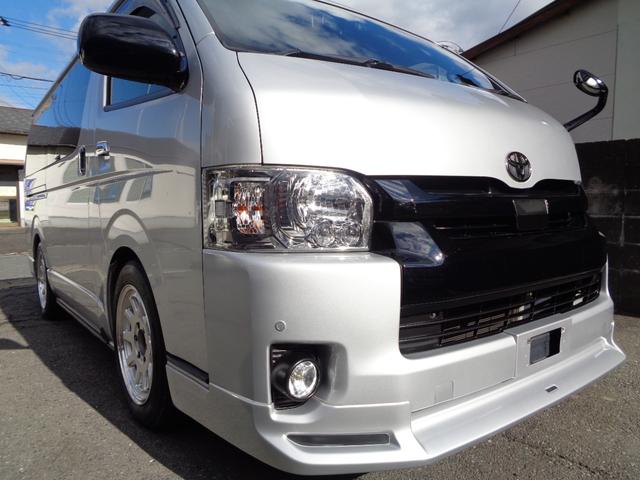 ハイエースバン ロングワイドスーパＧＬマルチロルトランスポタタイプＩ　禁煙１オーナー　両側電動ドア　プッシュスタート＆スマートキー　ＳＤナビフルセグ　ＤＶＤ再　Ｂｌｕｅｔｏｏｔｈ　Ｂカメラ　ＥＴＣ　玄武ローダウン　１７ＡＷ　モデリスタＦスポイラー　デジタルインナーミラー（7枚目）