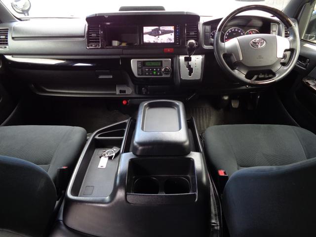 ハイエースバン ロングワイドスーパＧＬマルチロルトランスポタタイプＩ　禁煙１オーナー　両側電動ドア　プッシュスタート＆スマートキー　ＳＤナビフルセグ　ＤＶＤ再　Ｂｌｕｅｔｏｏｔｈ　Ｂカメラ　ＥＴＣ　玄武ローダウン　１７ＡＷ　モデリスタＦスポイラー　デジタルインナーミラー（21枚目）