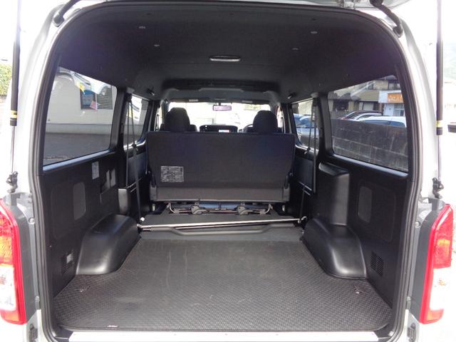 ハイエースバン ロングワイドスーパＧＬマルチロルトランスポタタイプＩ　禁煙１オーナー　両側電動ドア　プッシュスタート＆スマートキー　ＳＤナビフルセグ　ＤＶＤ再　Ｂｌｕｅｔｏｏｔｈ　Ｂカメラ　ＥＴＣ　玄武ローダウン　１７ＡＷ　モデリスタＦスポイラー　デジタルインナーミラー（44枚目）
