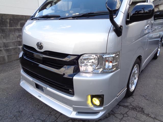 ハイエースバン ロングワイドスーパＧＬマルチロルトランスポタタイプＩ　禁煙１オーナー　両側電動ドア　プッシュスタート＆スマートキー　ＳＤナビフルセグ　ＤＶＤ再　Ｂｌｕｅｔｏｏｔｈ　Ｂカメラ　ＥＴＣ　玄武ローダウン　１７ＡＷ　モデリスタＦスポイラー　デジタルインナーミラー（59枚目）