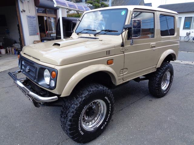 ジムニー ワイルドウインド　禁煙車　リフトアップ　１５インチアルミ　オーバーフェンダー　前後社外バンパー　外マフラー　シートカバー　ＬＥＤヘッドランプ　ＣＤデッキ　Ｂｌｕｅｔｏｏｔｈ　ＵＳＢ　新品ＥＴＣ　リアガラスフィルム施工（4枚目）