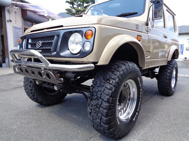 ジムニー ワイルドウインド　禁煙車　リフトアップ　１５インチアルミ　オーバーフェンダー　前後社外バンパー　外マフラー　シートカバー　ＬＥＤヘッドランプ　ＣＤデッキ　Ｂｌｕｅｔｏｏｔｈ　ＵＳＢ　新品ＥＴＣ　リアガラスフィルム施工（6枚目）