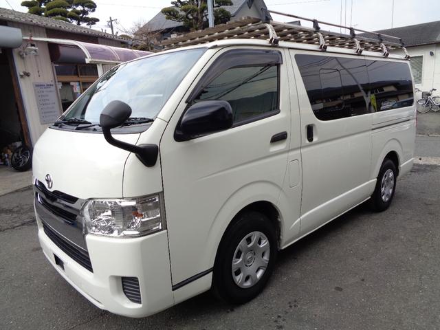 ハイエースバン ロングＤＸ　ＧＬパッケージ　５ドア３０００ｃｃディーゼルターボ禁煙１オーナー６人乗　純正ナビ　フルセグ　ＤＶＤ再　Ｂｌｕｅｔｏｏｔｈ　Ｂカメラ　ＥＴＣ　純ＬＥＤヘッド　電格ミラー　ルーフキャリア＆リアラダー　ガラスフィルム施工（4枚目）