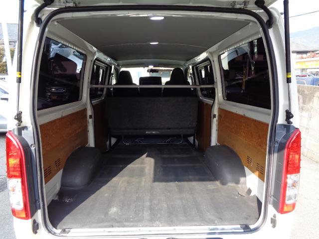 ハイエースバン ロングＤＸ　ＧＬパッケージ　５ドア３０００ｃｃディーゼルターボ禁煙１オーナー６人乗　純正ナビ　フルセグ　ＤＶＤ再　Ｂｌｕｅｔｏｏｔｈ　Ｂカメラ　ＥＴＣ　純ＬＥＤヘッド　電格ミラー　ルーフキャリア＆リアラダー　ガラスフィルム施工（42枚目）