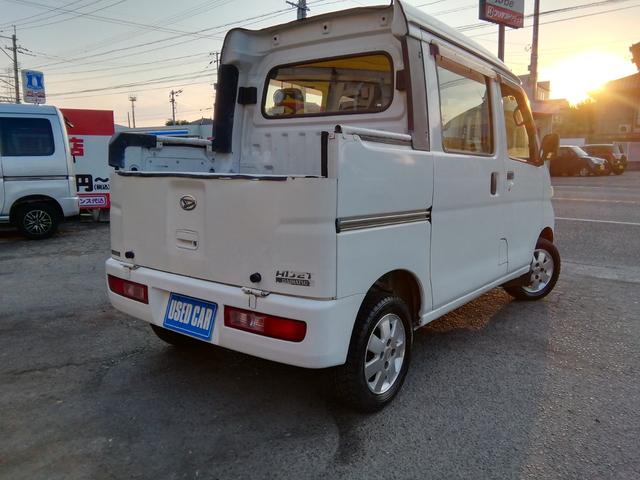 ハイゼットカーゴ デッキバン　４ナンバー商用バン　走行７５６７０ｋｍ！　ライトレベライザー　ラジオ　エアコン　パワーステアリング　パワーウィンドウ（6枚目）