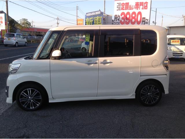 タント カスタムRS SA 両側電動スライドドア バックカメラ SDナビ フルセグTV CD/DVD再生 オートLEDライト フォグランプ アイドリングストップ 衝突軽減ブレーキ 横滑り防止 15インチAW プッシュスタート(3枚目)