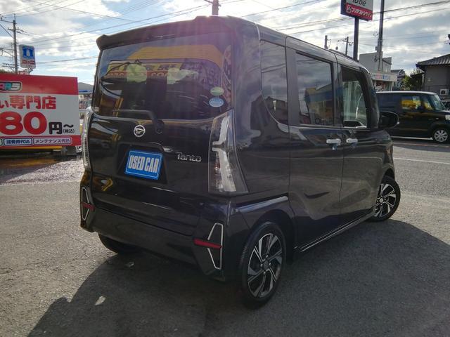 タント カスタムＸスタイルセレクション　両側電動スライドドア　全方位カメラ　ナビＴＶ　Ｂｌｕｅｔｏｏｔｈ　車線逸脱警報　衝突軽減ブレーキ　横滑り防止　パーキングアシスト　両席ヒーター付ハーフレザーシート　１４インチＡＷ　プッシュスタート（10枚目）
