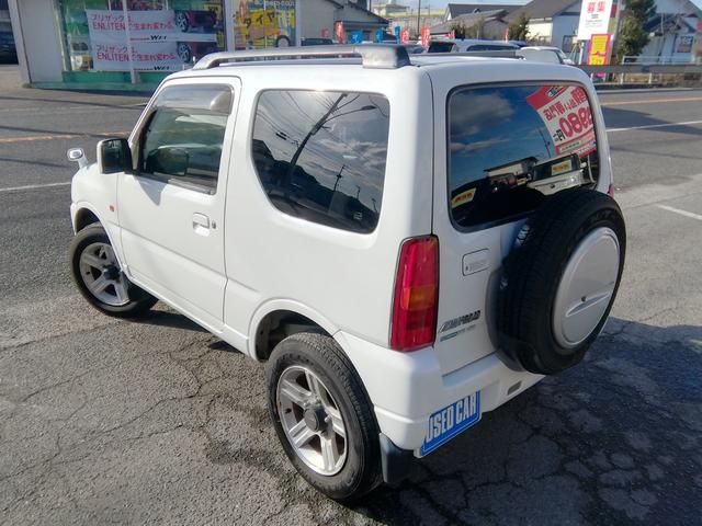 ＡＺオフロード ＸＣ　５速ＭＴ　４ＷＤ切替　ルーフレール　背面タイヤ　フォグランプ　ＣＤ再生　ライトレベライザー　電動格納ミラー　１６インチアルミホイール　エアコン　パワーステアリング　パワーウィンドウ　ＡＢＳ（9枚目）