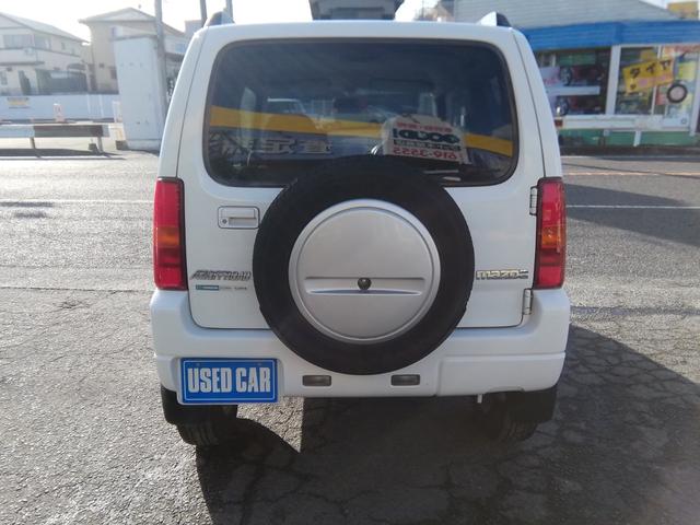 ＡＺオフロード ＸＣ　５速ＭＴ　４ＷＤ切替　ルーフレール　背面タイヤ　フォグランプ　ＣＤ再生　ライトレベライザー　電動格納ミラー　１６インチアルミホイール　エアコン　パワーステアリング　パワーウィンドウ　ＡＢＳ（11枚目）