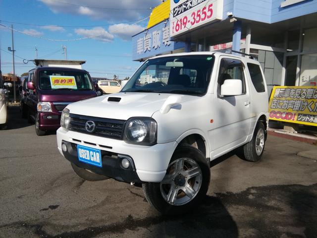 ＡＺオフロード ＸＣ　５速ＭＴ　４ＷＤ切替　ルーフレール　背面タイヤ　フォグランプ　ＣＤ再生　ライトレベライザー　電動格納ミラー　１６インチアルミホイール　エアコン　パワーステアリング　パワーウィンドウ　ＡＢＳ（15枚目）