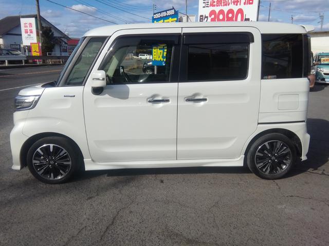 スペーシアカスタム ハイブリッドＸＳ　両側電動スライドドア　車線逸脱警報　パーキングアシスト　衝突軽減ブレーキ　横滑り防止　アイドリングストップ　ＳＤナビ　フルセグＴＶ　電動格納ミラー　クルーズコントロール　１５インチＡＷ　Ｐスタート（8枚目）