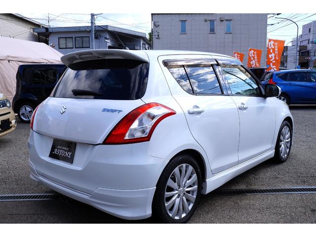 スイフト ＲＳ　車検整備２年付き・純正フルエアロ・ナビ・ワンセグＴＶ・ＣＤ／ＤＶＤビデオ再生・ＥＴＣ・社外ＨＫＳマフラー・スマートキー・プッシュスタート・ドライブレコーダー・オートエアコン・純正アルミホイール（13枚目）