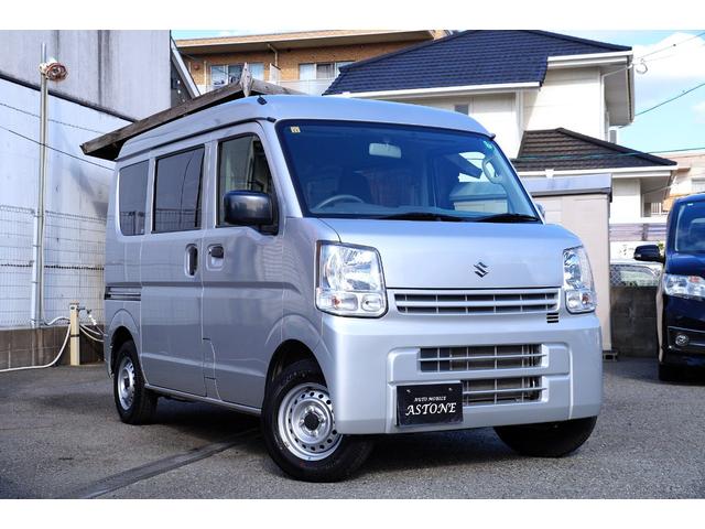 エブリイ ＰＡリミテッド　車検整備２年付・レンタＵＰ・キーレス・ナビ・Ｂｌｕｅｔｏｏｔｈオーディオ・ＣＤ／ＤＶＤビデオ・Ｂカメラ・ＥＴＣ・プライバシーガラス・エアコン・パワステ・４速オートマ・両側スライドドア・可倒式リアシート（16枚目）