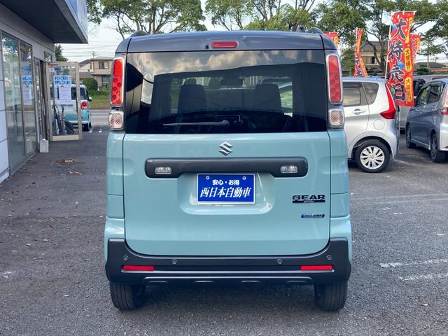 スペーシアギア ハイブリッドXZ 衝突軽減ブレーキ 車線逸脱アラート クリアランスソナー デュアルスイッチ付き両側PW シートバックテーブル サンシェード リアシーリングファン シートヒーター フォグランプ スマートキー(3枚目)