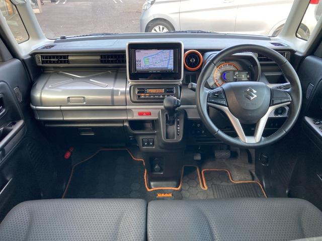 スペーシアギア ハイブリッドXZ 衝突軽減ブレーキ 車線逸脱アラート クリアランスソナー デュアルスイッチ付き両側PW シートバックテーブル サンシェード リアシーリングファン シートヒーター フォグランプ スマートキー(6枚目)