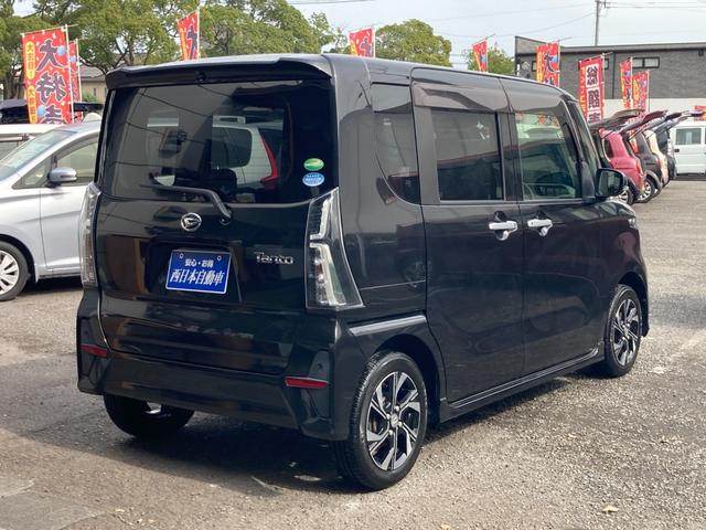 タント カスタムX センターピラーレス スーパースライドシート 衝突軽減ブレーキ 車線逸脱アラート クリアランスソナー ウェルカムオープンドア デュアルスイッチ付き両側パワースライドドア サンシェード USBポート(4枚目)