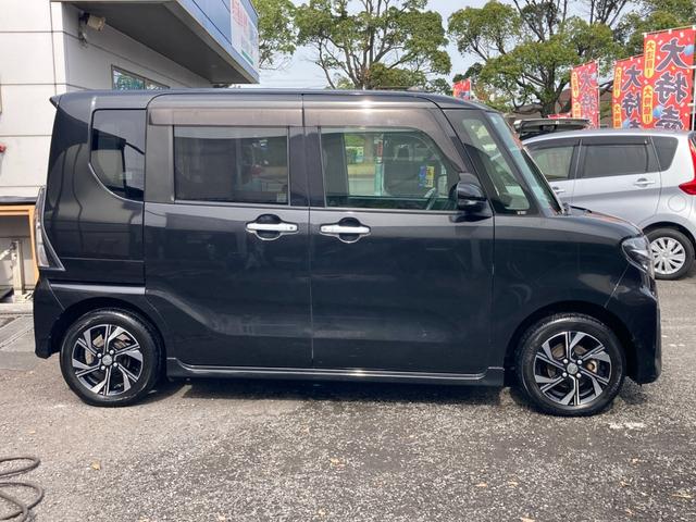 タント カスタムX センターピラーレス スーパースライドシート 衝突軽減ブレーキ 車線逸脱アラート クリアランスソナー ウェルカムオープンドア デュアルスイッチ付き両側パワースライドドア サンシェード USBポート(5枚目)