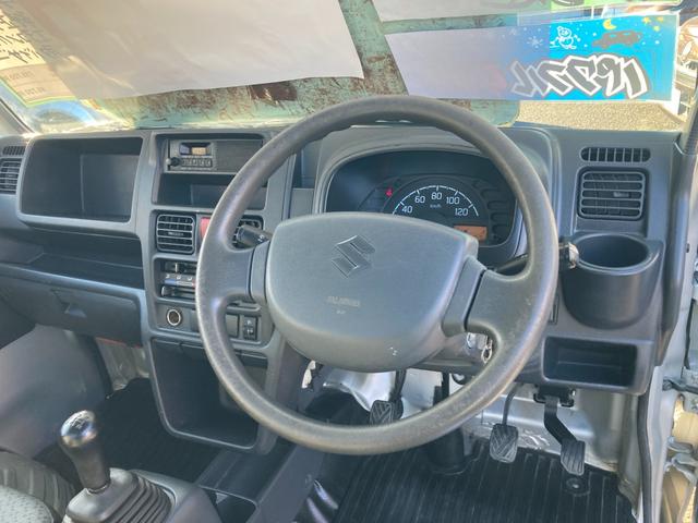 キャリイトラック ＫＣエアコン・パワステ農繁仕様　４ＷＤ　５速ＭＴ車　三方開　作業灯　雨バイザー　ヘッドライトレベライザー　デフロック（11枚目）