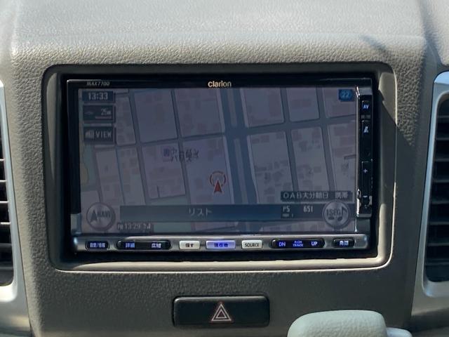 スペーシア Ｘ　後期モデル　クラリオンＨＤＤナビ　ワンセグＴＶ　ＤＶＤビデオ再生　ロールサンシェード　プッシュスタート　スマートキー　純正１４インチアルミ　助手席収納スペース　シートリフター　アイドリングストップ（7枚目）