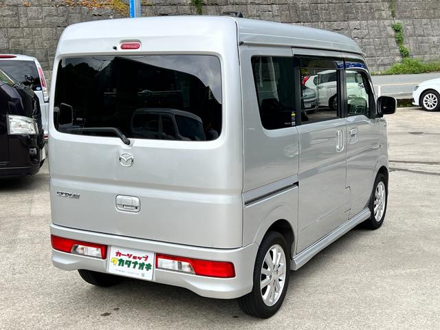スクラムワゴン ＰＸターボ　シートヒーター　ドラレコ　スマートキー　プッシュスタート　オーディオ　電格ミラー　衝突軽減　純正フロアマット　イージークローザー　ヘッドライトレベライザー　リヤ送風　リヤ熱線　ドアバイザー（4枚目）