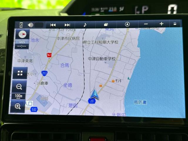 タント カスタムＲＳ　新品タイヤ／保証書／純正　１０インチ　メモリーナビ／スマートアシスト（トヨタ・ダイハツ）／両側電動スライドドア／シートヒーター　前席／車線逸脱防止支援システム　ターボ　衝突被害軽減システム　ＤＶＤ再生（10枚目）