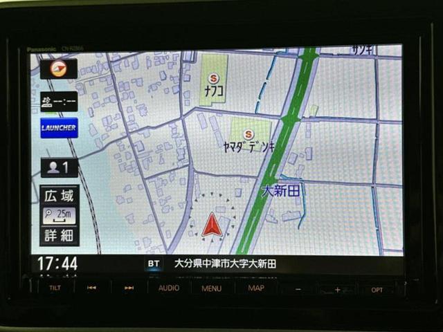 スペーシアカスタム ハイブリッドＸＳ　新品タイヤ／純正　８インチ　ＳＤナビ／衝突安全装置／両側電動スライドドア／シートヒーター　前席／全方位モニター用カメラ／車線逸脱防止支援システム／シート　ハーフレザー／ドライブレコーダー　純正　ＥＴＣ（10枚目）