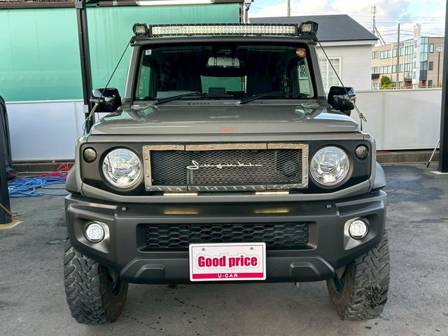 ジムニーシエラ ＪＣ　５速ＭＴ　ミリタリールック　ＪＡＯＳリフトアップキット　Ｍ／Ｔタイヤ　ルーフキャリア　サイドオーニング　ＬＥＤ作業灯　社外サイドステップ　ディスプレイオーディオ　ＥＴＣ　前後ドラレコ　ワンオーナー車（9枚目）