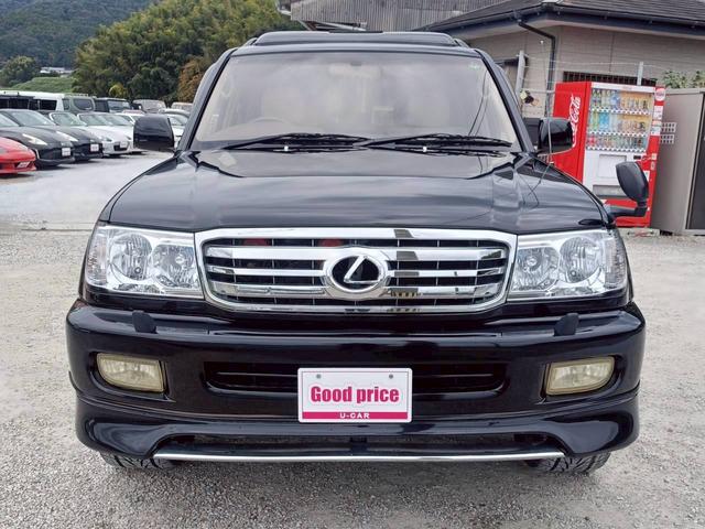 ランドクルーザー１００ ＶＸリミテッド　Ｇセレクション　フロントエアロ・サンルーフ・アクティブハイトコントロール・クルーズコントロール・社外２０インチアルミ・背面タイヤ・タイミングベルト交換ステッカーＲ３年１００９９５ｋｍ・１ナンバー登録車・５人乗り（2枚目）