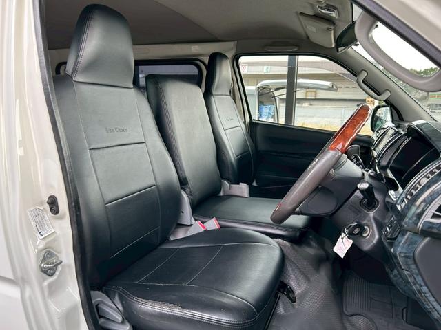 ハイエースバン ロングジャストローDXGLパック 純正エアロ 新品社外ヘッドライト ナビTV Bluetoothオーディオ バックカメラ キーレス ETC 社外ステアリング 平床 4ナンバー貨物登録 車検整備付き タイミングチェーン駆動(14枚目)