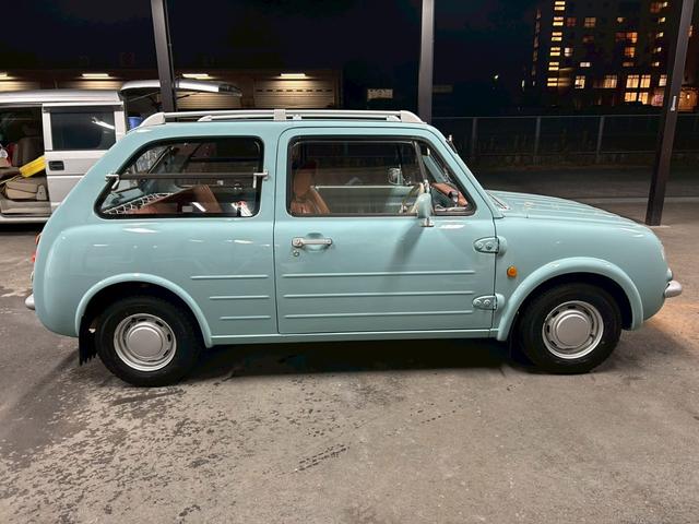 パオ ベースグレード　ブラウンレザー調シートカバー　純正オーディオ　エアコン　パワステ　メタルルーフ　ルーフレール　フォグランプ　タイミングベルト交換済み　修復歴無し　車検整備付き（7枚目）