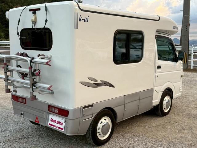 キャリイトラック 　オートショップアズマ　Ｋ－ａｉ　８ナンバー軽登録　　ワンオーナー　リチウム２５０Ａｈ　２００Ｗソーラー　ラップポン　ＦＦヒーター　ヒートエクスチェンジャー　電子レンジ　オーニング（10枚目）