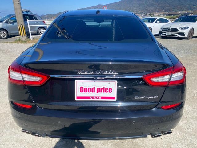 クアトロポルテ S 純正ナビ・バックモニター・Bluetooth キャラメルレザーシート サンルーフ 純正21インチAW ユーザー買取車(5枚目)