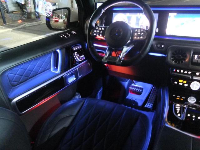 Ｇクラス Ｇ６３　ＢＲＡＢＵＳカスタム　レザーエクスクルーシブＰＫＧ　ナイトパッケージヘッドライト　デジタルインナーミラー　ドラレコ　ユピテル製レーダー探知機　前後低ダストブレーキパッド　電動昇降ステップ（46枚目）