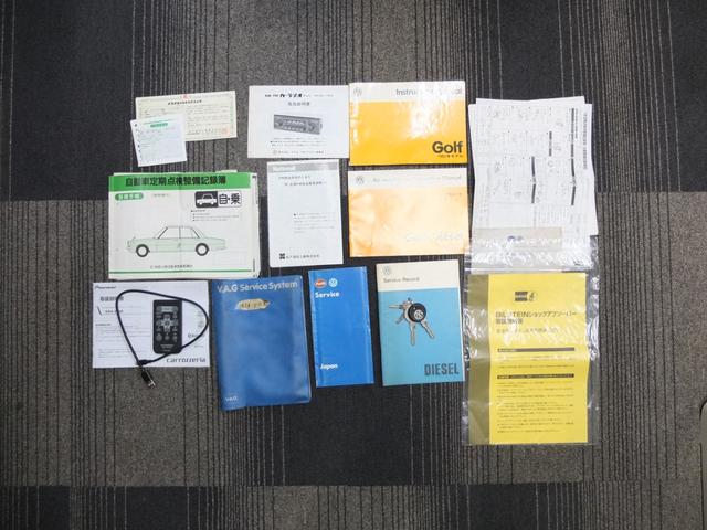 ゴルフ 　ゴルフ１　ＤＩＥＳＥＬ　ディーラー車　当時物保証書　整備記録簿　取説　スペアキー　ＡＴＳホイール　コンチネンタル製タイヤ　ＬＥＤライト　新品カロッツェリア製Ｂｌｕｅｔｏｏｔｈオーディオ　ＣＤ　ＥＴＣ（8枚目）