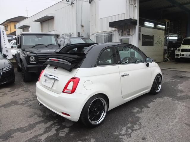 ５００Ｃ １２０ｔｈタキシード　ワンオーナー禁煙車　特別仕様車１００台限定車　ディーラー保証書　整備記録簿　取説　スペアキー　ＷＯＲＫ１６インチＡＷバイカラー　ビルシュタイン車高調　社外エアクリ　マフラー　タワーバー　シートカバー（15枚目）
