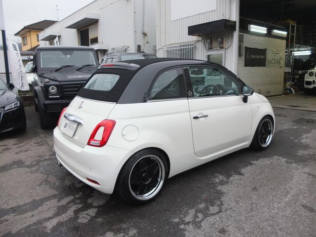 ５００Ｃ １２０ｔｈタキシード　ワンオーナー禁煙車　特別仕様車１００台限定車　ディーラー保証書　整備記録簿　取説　スペアキー　ＷＯＲＫ１６インチＡＷバイカラー　ビルシュタイン車高調　社外エアクリ　マフラー　タワーバー　シートカバー（16枚目）