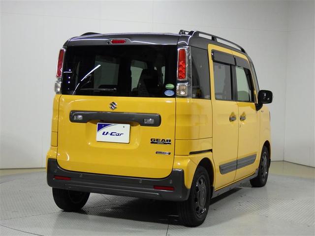 スペーシアギア ハイブリッドXZ ターボ フルセグ メモリーナビ DVD再生 バックカメラ 衝突被害軽減システム ETC 両側電動スライド LEDヘッドランプ アイドリングストップ 盗難防止装置 アルミホイール ベンチシート CD 電動シート(3枚目)