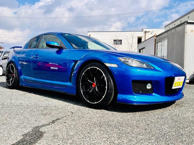 ＲＸ－８ タイプＳ　同色全塗装済み・ラルグス車高調・ＲＡＹＺ１８アルミ・Ｒマジックマフラー・マツダスピードフルエアロ・リアスポ・キャンバーアーム・社外テール・キーレス・タイヤ前後４本新品交換済み・（3枚目）