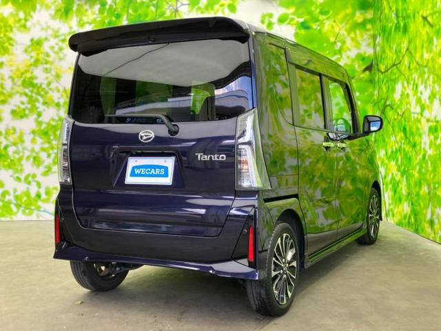 タント カスタムＲＳ　新品タイヤ／社外　８インチ　ＳＤナビ／衝突安全装置／両側電動スライドドア／シートヒーター　前席／全方位モニター／車線逸脱防止支援システム／シート　ハーフレザー／ドライブレコーダー　前後　ターボ　ＥＴＣ（3枚目）
