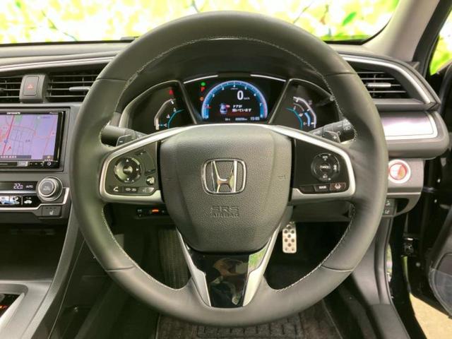 シビック ヒョウジュン 保証書/社外 SDナビ/ホンダセンシング/シートヒーター 前席/シート 合皮/ヘッドランプ LED/ETC/EBD付ABS/横滑り防止装置/アイドリングストップ/バックモニター/フルセグTV(15枚目)