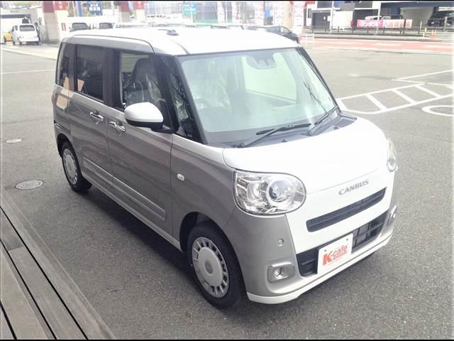 ムーヴキャンバス ストライプスG 純正フルセグナビ バックカメラ 両側電動スライドドア 衝突被害軽減ブレーキ スマートキー クリアランスソナー アイドリングストップ ECS LEDヘッドライト(4枚目)