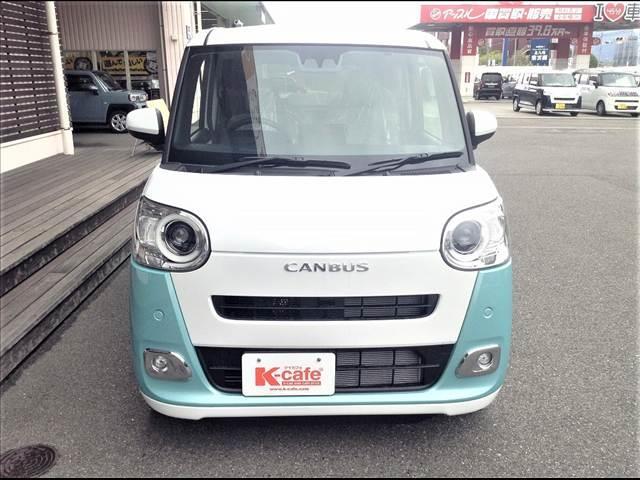 ムーヴキャンバス ストライプスG 両側電動スライドドア 衝突被害軽減ブレーキ スマートキー クリアランスソナー アイドリングストップ ECS LEDヘッドライト(4枚目)