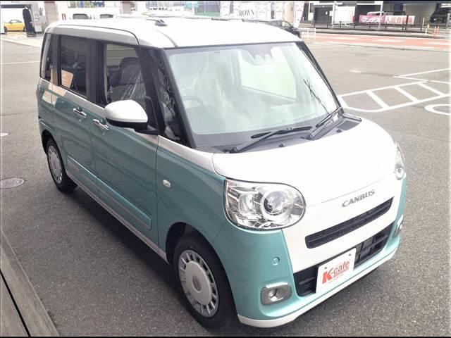 ムーヴキャンバス ストライプスG 両側電動スライドドア 衝突被害軽減ブレーキ スマートキー クリアランスソナー アイドリングストップ ECS LEDヘッドライト(5枚目)