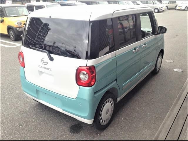 ムーヴキャンバス ストライプスG 両側電動スライドドア 衝突被害軽減ブレーキ スマートキー クリアランスソナー アイドリングストップ ECS LEDヘッドライト(6枚目)