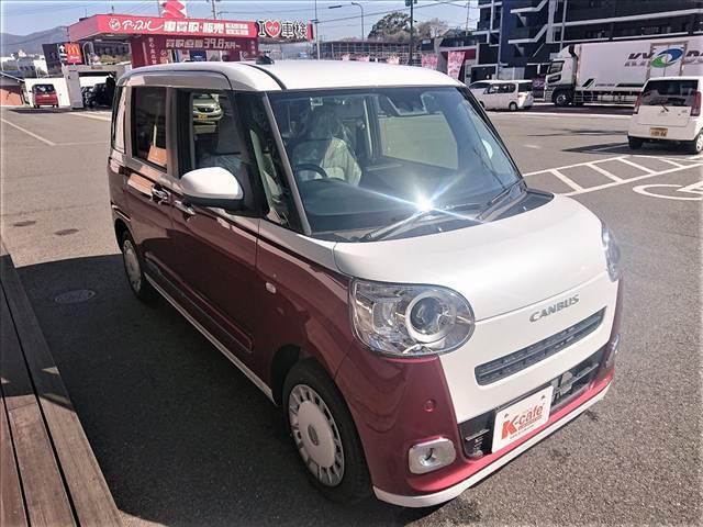 ムーヴキャンバス ストライプスG 両側電動スライドドア 衝突被害軽減ブレーキ スマートキー クリアランスソナー アイドリングストップ ECS LEDヘッドライト(5枚目)